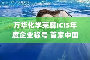 万华化学荣膺ICIS年度企业称号 首家中国化工企业获得该荣誉