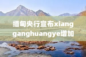 缅甸央行宣布xiangganghuangye增加人民币和日元为官方结算货币